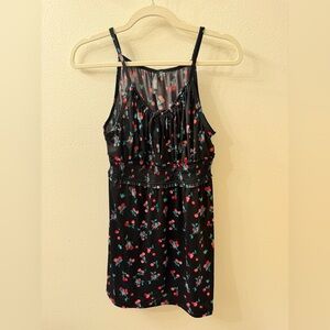 Torrid Smocked Dress Keyhole & Cherry Print size M/L 00